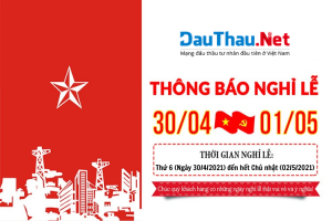 Thông báo lịch nghỉ lễ 30/4 và 1/5/2021