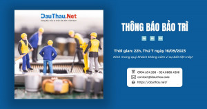 Thông báo bảo trì ngày 16/09/2023