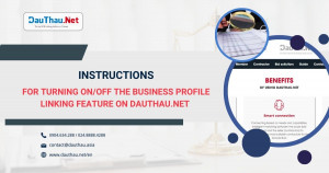 for turning onoff the business profile linking feature on DauThau Net