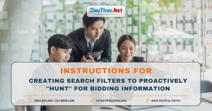 Instructions for creating search filters to proactively hunt for bidding information