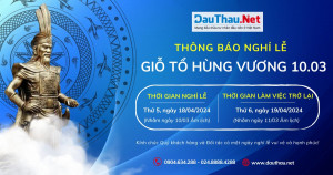 DauThau.Net thông báo lịch làm việc lễ Giỗ tổ Hùng Vương 2024
