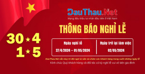 DauThau.Net thông báo lịch làm việc dịp lễ 30/4 & 1/5