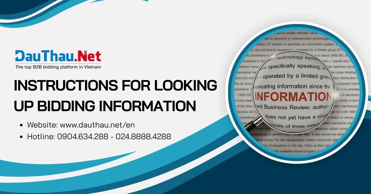 Instructions for looking up bidding information